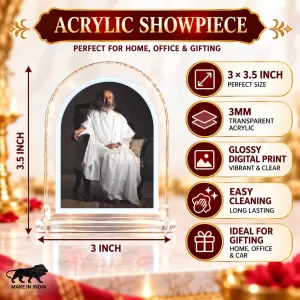 Shree Shree Ravi Shankar L Shape Acrylic Showpiece 3 X 3.5 Inch For Home, Office And Car (F176842) Shree Shree Ravi Shankar L Shape Acrylic Showpiece 3 X 3.5 Inch For Home, Office And Car (F176842)
