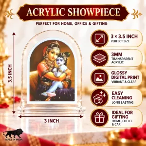 Yashoda Krishna L Shape Acrylic Showpiece 3 X 3.5 Inch For Home, Office And Car (F176847) Yashoda Krishna L Shape Acrylic Showpiece 3 X 3.5 Inch For Home, Office And Car (F176847)