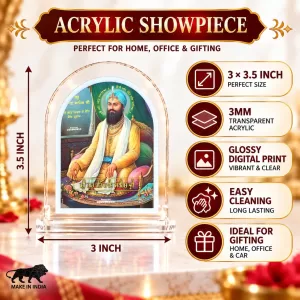 Guru Gobind Singh L Shape Acrylic Showpiece 3 X 3.5 Inch For Home, Office And Car (F176854) Guru Gobind Singh L Shape Acrylic Showpiece 3 X 3.5 Inch For Home, Office And Car (F176854)