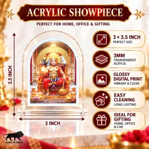Panchmukhi Hanuman L Shape Acrylic Showpiece 3 X 3.5 Inch For Home, Office And Car (F176876) Panchmukhi Hanuman L Shape Acrylic Showpiece 3 X 3.5 Inch For Home, Office And Car (F176876)