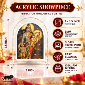 Maa Durga L Shape Acrylic Showpiece 3 X 3.5 Inch For Home, Office And Car (F176883) Maa Durga L Shape Acrylic Showpiece 3 X 3.5 Inch For Home, Office And Car (F176883)