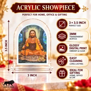 Matsyendranath L Shape Acrylic Showpiece 3 X 3.5 Inch For Home, Office And Car (F176900)