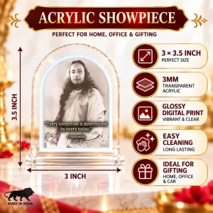Paramahansa Yogananda L Shape Acrylic Showpiece 3 X 3.5 Inch For Home, Office And Car (F176918) Paramahansa Yogananda L Shape Acrylic Showpiece 3 X 3.5 Inch For Home, Office And Car (F176918)