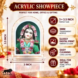 Radharani L Shape Acrylic Showpiece 3 X 3.5 Inch For Home, Office And Car (F176947) Radharani L Shape Acrylic Showpiece 3 X 3.5 Inch For Home, Office And Car (F176947)