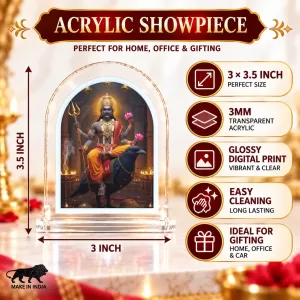 Lord Shani Dev L Shape Acrylic Showpiece 3 X 3.5 Inch For Home, Office And Car (F176968) Lord Shani Dev L Shape Acrylic Showpiece 3 X 3.5 Inch For Home, Office And Car (F176968)