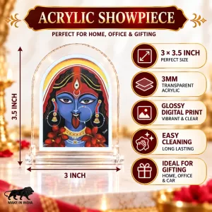 Goddess Kali L Shape Acrylic Showpiece 3 X 3.5 Inch For Home, Office And Car (F176980) Goddess Kali L Shape Acrylic Showpiece 3 X 3.5 Inch For Home, Office And Car (F176980)