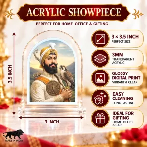 Guru Gobind Sing L Shape Acrylic Showpiece 3 X 3.5 Inch For Home, Office And Car (F176983) Guru Gobind Sing L Shape Acrylic Showpiece 3 X 3.5 Inch For Home, Office And Car (F176983)