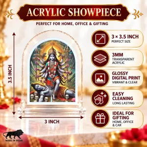 Maa Kaali L Shape Acrylic Showpiece 3 X 3.5 Inch For Home, Office And Car (F177004) Maa Kaali L Shape Acrylic Showpiece 3 X 3.5 Inch For Home, Office And Car (F177004)