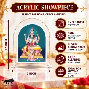 Lord Kameshwar L Shape Acrylic Showpiece 3 X 3.5 Inch For Home, Office And Car (F177009)