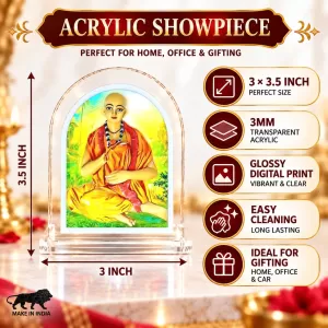Lord Shree Chaitannya L Shape Acrylic Showpiece 3 X 3.5 Inch For Home, Office And Car (F177013) Lord Shree Chaitannya L Shape Acrylic Showpiece 3 X 3.5 Inch For Home, Office And Car (F177013)