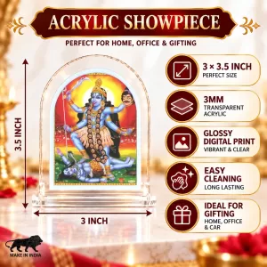 Goddess Kali L Shape Acrylic Showpiece 3 X 3.5 Inch For Home, Office And Car (F177050) Goddess Kali L Shape Acrylic Showpiece 3 X 3.5 Inch For Home, Office And Car (F177050)