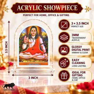 Adi Guru Shankaracharya L Shape Acrylic Showpiece 3 X 3.5 Inch For Home, Office And Car (F177055) Adi Guru Shankaracharya L Shape Acrylic Showpiece 3 X 3.5 Inch For Home, Office And Car (F177055)