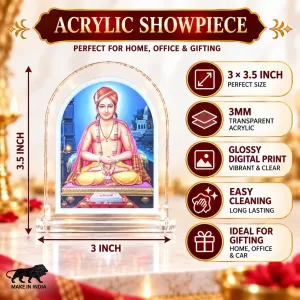 Saint Dnyaneshwar Marathi L Shape Acrylic Showpiece 3 X 3.5 Inch For Home, Office And Car (F177059) Saint Dnyaneshwar Marathi L Shape Acrylic Showpiece 3 X 3.5 Inch For Home, Office And Car (F177059)