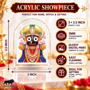 Lord Jagannath L Shape Acrylic Showpiece 3 X 3.5 Inch For Home, Office And Car (F177068) Lord Jagannath L Shape Acrylic Showpiece 3 X 3.5 Inch For Home, Office And Car (F177068)