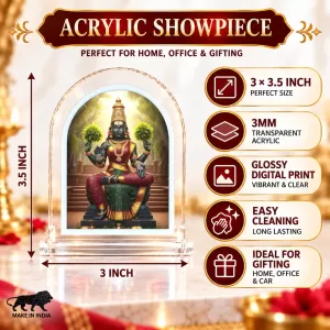 Om Sakthi Ammandevi Amman L Shape Acrylic Showpiece 3 X 3.5 Inch For Home, Office And Car (F177164) Om Sakthi Ammandevi Amman L Shape Acrylic Showpiece 3 X 3.5 Inch For Home, Office And Car (F177164)