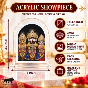 Lord Jagannath L Shape Acrylic Showpiece 3 X 3.5 Inch For Home, Office And Car (F177170) Lord Jagannath L Shape Acrylic Showpiece 3 X 3.5 Inch For Home, Office And Car (F177170)