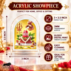 Shiva Lingam L Shape Acrylic Showpiece 3 X 3.5 Inch For Home, Office And Car (F177192)