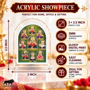 Navadurga L Shape Acrylic Showpiece 3 X 3.5 Inch For Home, Office And Car (F177439) Navadurga L Shape Acrylic Showpiece 3 X 3.5 Inch For Home, Office And Car (F177439)