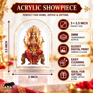 Devi Durga L Shape Acrylic Showpiece 3 X 3.5 Inch For Home, Office And Car (F177442) Devi Durga L Shape Acrylic Showpiece 3 X 3.5 Inch For Home, Office And Car (F177442)