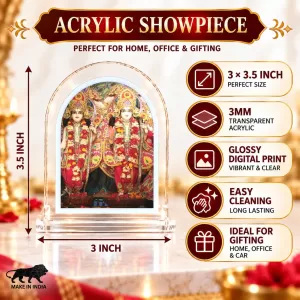 Shree Radha Shree Krishna L Shape Acrylic Showpiece 3 X 3.5 Inch For Home, Office And Car (F177459) Shree Radha Shree Krishna L Shape Acrylic Showpiece 3 X 3.5 Inch For Home, Office And Car (F177459)