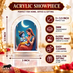 Yashoda Krishna L Shape Acrylic Showpiece 3 X 3.5 Inch For Home, Office And Car (F177478) Yashoda Krishna L Shape Acrylic Showpiece 3 X 3.5 Inch For Home, Office And Car (F177478)