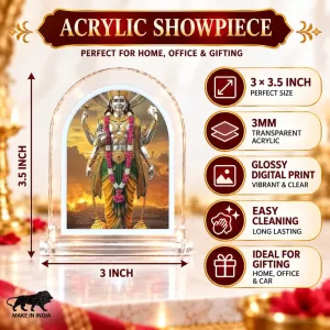 Shree Vishnu L Shape Acrylic Showpiece 3 X 3.5 Inch For Home, Office And Car (F177501) Shree Vishnu L Shape Acrylic Showpiece 3 X 3.5 Inch For Home, Office And Car (F177501)