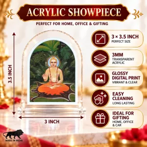 Lord Kapila Muni L Shape Acrylic Showpiece 3 X 3.5 Inch For Home, Office And Car (F177529)