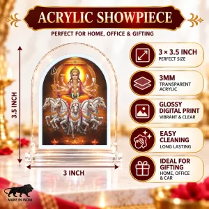 Lord Surya L Shape Acrylic Showpiece 3 X 3.5 Inch For Home, Office And Car (F177532) Lord Surya L Shape Acrylic Showpiece 3 X 3.5 Inch For Home, Office And Car (F177532)