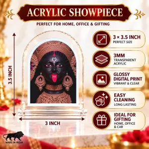 Kali Maa L Shape Acrylic Showpiece 3 X 3.5 Inch For Home, Office And Car (F177540) Kali Maa L Shape Acrylic Showpiece 3 X 3.5 Inch For Home, Office And Car (F177540)
