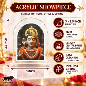Lord Kapila Muni L Shape Acrylic Showpiece 3 X 3.5 Inch For Home, Office And Car (F177542)