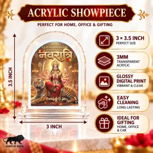 Durga Maa L Shape Acrylic Showpiece 3 X 3.5 Inch For Home, Office And Car (F177543) Durga Maa L Shape Acrylic Showpiece 3 X 3.5 Inch For Home, Office And Car (F177543)