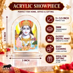 Lord Rama L Shape Acrylic Showpiece 3 X 3.5 Inch For Home, Office And Car (F177545) Lord Rama L Shape Acrylic Showpiece 3 X 3.5 Inch For Home, Office And Car (F177545)