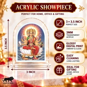 Mata Gayatri L Shape Acrylic Showpiece 3 X 3.5 Inch For Home, Office And Car (F177571) Mata Gayatri L Shape Acrylic Showpiece 3 X 3.5 Inch For Home, Office And Car (F177571)