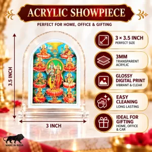 Astha Lakshmi L Shape Acrylic Showpiece 3 X 3.5 Inch For Home, Office And Car (F177574) Astha Lakshmi L Shape Acrylic Showpiece 3 X 3.5 Inch For Home, Office And Car (F177574)