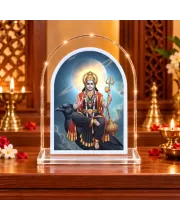 Shani Dev L Shape Acrylic Showpiece 3 X 3.5 Inch For Home, Office And Car (F175689)