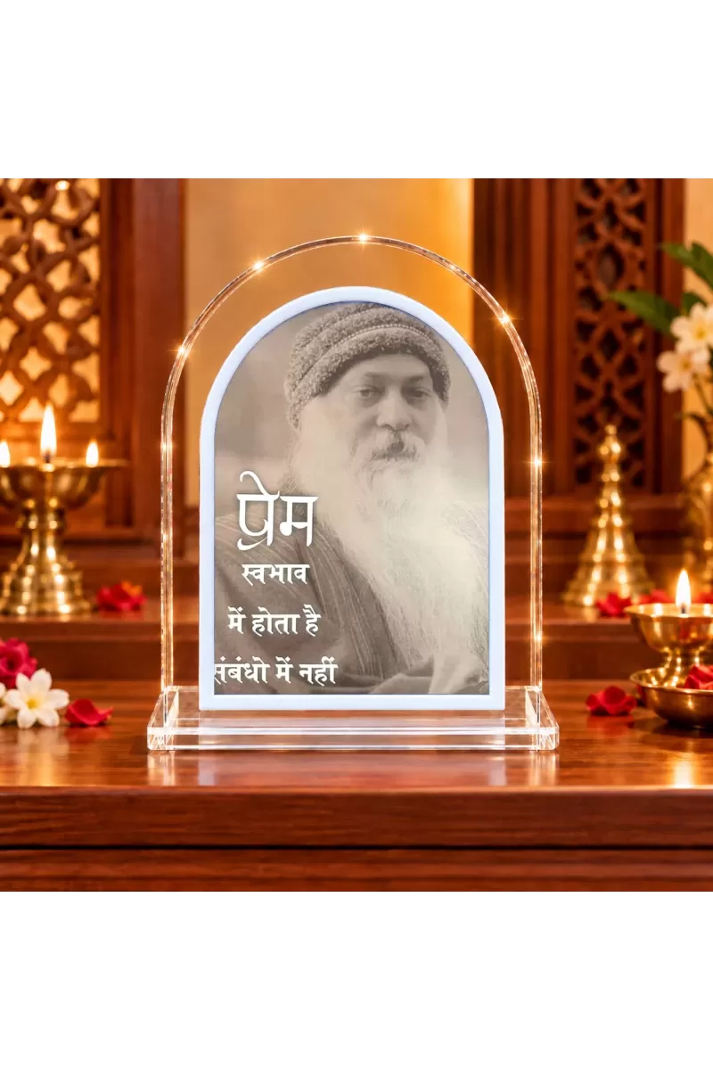 Osho L Shape Acrylic Showpiece 3 X 3.5 Inch For Home, Office And Car (F175690)