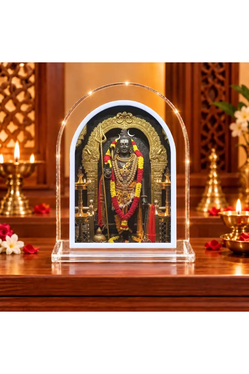 Lord Shiva L Shape Acrylic Showpiece 3 X 3.5 Inch For Home, Office And Car (F175692)