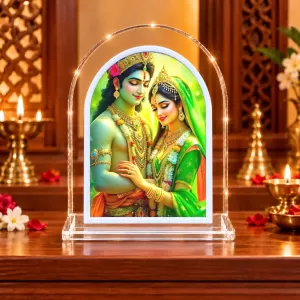 Radha Krishna L Shape Acrylic Showpiece 3 X 3.5 Inch For Home, Office And Car (F175697) Radha Krishna L Shape Acrylic Showpiece 3 X 3.5 Inch For Home, Office And Car (F175697)