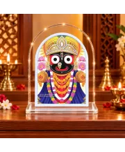 Lord Jagannath L Shape Acrylic Showpiece 3 X 3.5 Inch For Home, Office And Car (F175698)