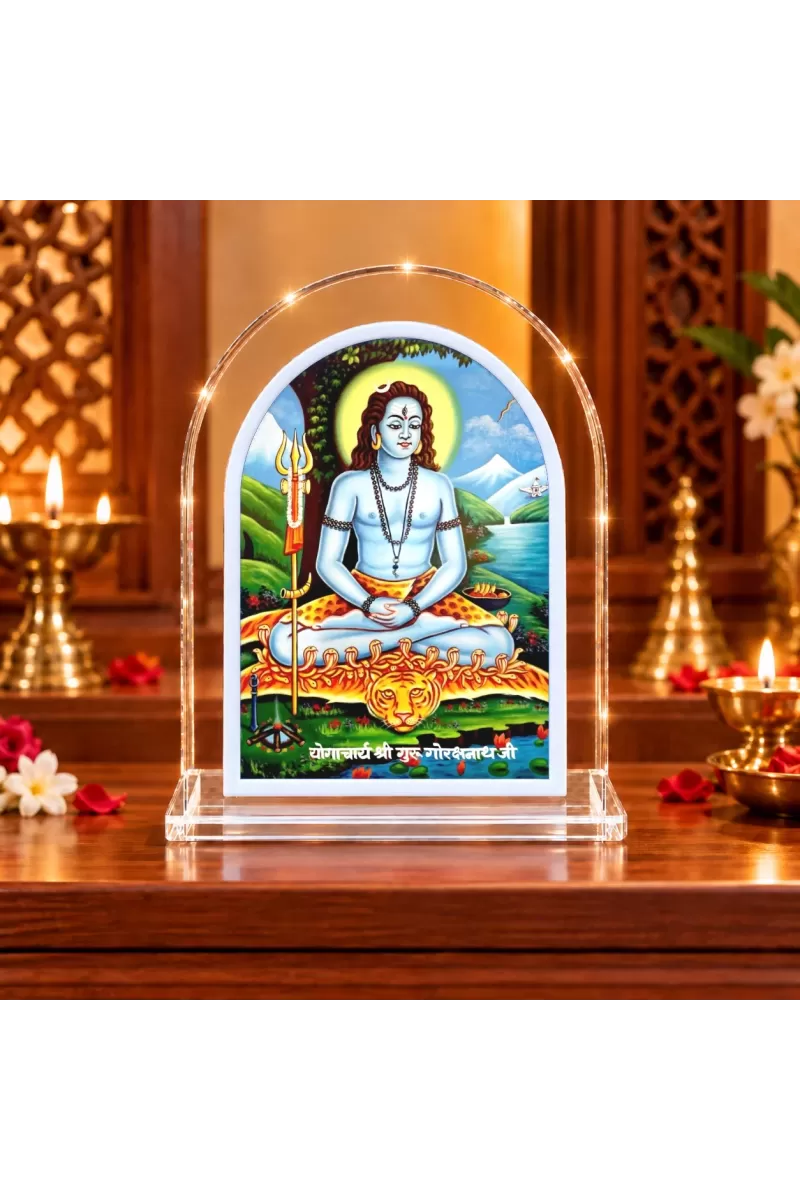 Lord Shiva  L Shape Acrylic Showpiece 3 X 3.5 Inch For Home, Office And Car (F175700)