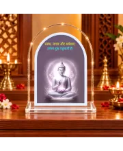 Buddha L Shape Acrylic Showpiece 3 X 3.5 Inch For Home, Office And Car (F175701)