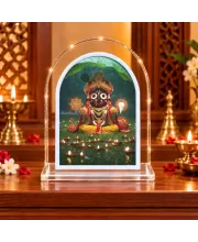 Lord Jagannath L Shape Acrylic Showpiece 3 X 3.5 Inch For Home, Office And Car (F175703)