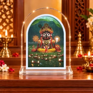 Lord Jagannath L Shape Acrylic Showpiece 3 X 3.5 Inch For Home, Office And Car (F175703) Lord Jagannath L Shape Acrylic Showpiece 3 X 3.5 Inch For Home, Office And Car (F175703)