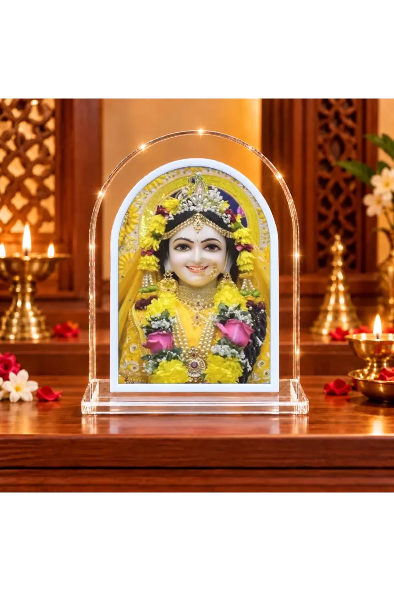 Divine Radha L Shape Acrylic Showpiece 3 X 3.5 Inch For Home, Office And Car (F175704)