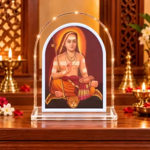 Adi Shankaracharya L Shape Acrylic Showpiece 3 X 3.5 Inch For Home, Office And Car (F175705)