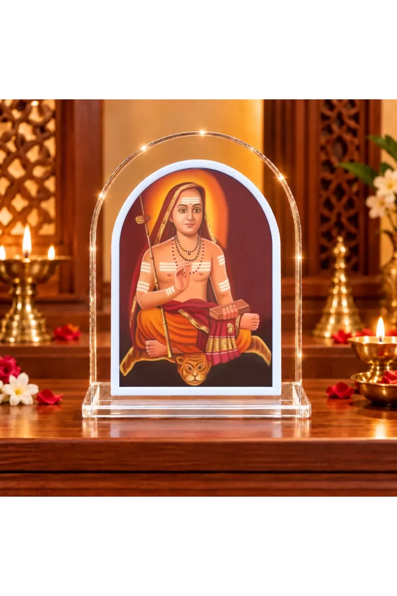 Adi Shankaracharya L Shape Acrylic Showpiece 3 X 3.5 Inch For Home, Office And Car (F175705)