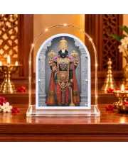 Lord Tirupati Balaji L Shape Acrylic Showpiece 3 X 3.5 Inch For Home, Office And Car (F175706)
