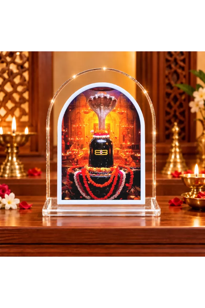 Lord Shiva L Shape Acrylic Showpiece 3 X 3.5 Inch For Home, Office And Car (F175707)