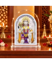 Hanuman L Shape Acrylic Showpiece 3 X 3.5 Inch For Home, Office And Car (F175708)