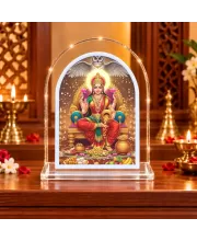 Goddess Lakshmi L Shape Acrylic Showpiece 3 X 3.5 Inch For Home, Office And Car (F175713)